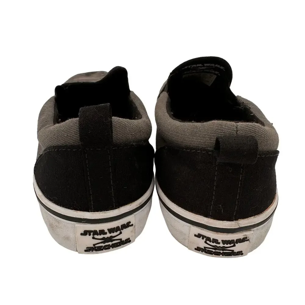 Skechers Star Wars Logo The Menace Jedi Knight Slip On Canvas Shoes Size 6.5